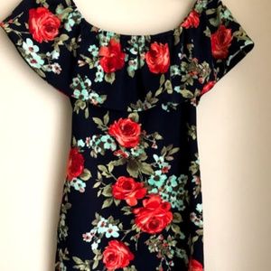 Off shoulder floral dress